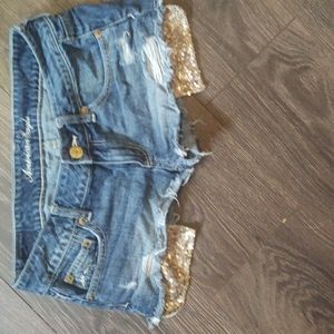American eagle jean shorts size 4